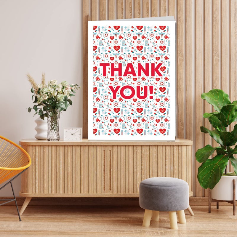 VictoryStore Jumbo 3-Foot Thank You Card â€“ 24x36-Inch Medical Appreciation Card for Nurses & Doctors with Envelope - Image 2